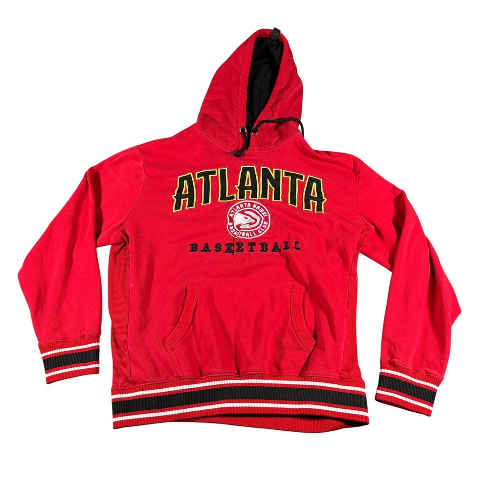 UNK NBA Atlanta Hawks Basketball‎ Hoodie Red Mens XL Embroidered Pullover